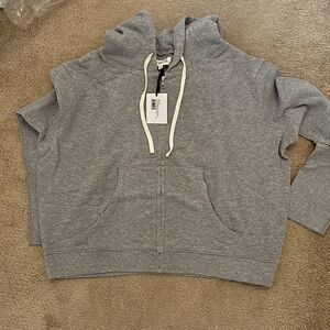 Bandier NYW Medium Grey Zip Up